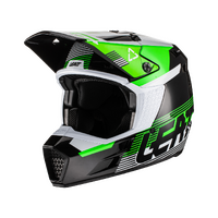 Leatt 2022 Moto 3.5 V22 Motorcycle Helmet - Black/Green