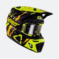 Leatt 2023 Moto 8.5 Carbon V23 Helmet Kit - Citrus Tiger