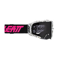 Leatt 2022 Velocity 6.5 Motorcycle Goggles - Bones/Smoke 28% Lens