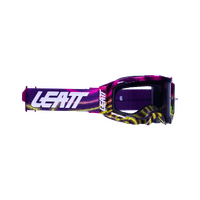 Leatt 2022 Velocity 5.5 Motorcycle Goggles - Zebra Neon/Light Grey 58%