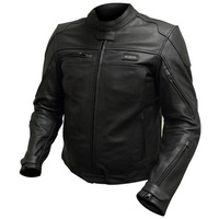 New Rjays Calibre Men's Leather Jacket - Black