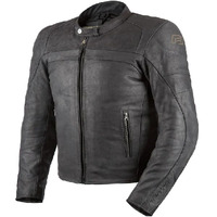Rjays Calibre II Leather  Motorcycle Jacket - Black 