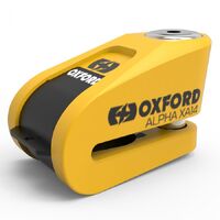 Oxford Alpha XA14 Alarm Disc Lock - Yellow/Black