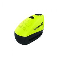 Oxford Screamer XA7 Alarm Motorcycle Disc Lock - Yellow/Matte Black