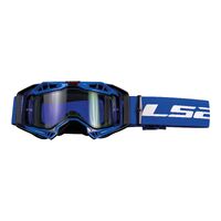 LS2 Aura Motorcycle Google Blue With Clear Lens