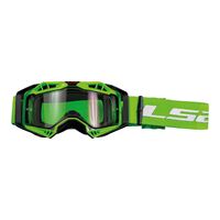 LS2 Aura Motorcycle Google Hv Green With Clear Lens