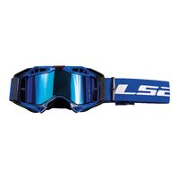LS2 Aura Pro Motorcycle Google Blue With Iridium Lens