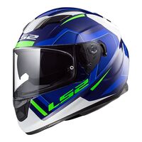 LS2 FF320 Stream Evo Axis Motorcycle Helmet - White/Blue