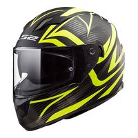 LS2 FF320 Stream Evo Jink Motorcycle Helmet - Matte Black/Hi-Vis Yell