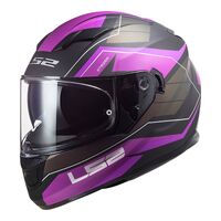 LS2 FF320 Stream Evo Mercury Motorcycle Helmet - Matte Purple /Titanium