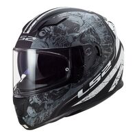 LS2 FF320 Stream Evo Throne Motorcycle Helmet - Matte Black/Titanium