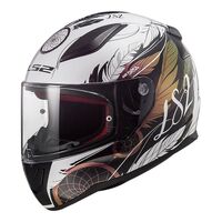 LS2 FF353 Rapid Boho Motorcycle Helmet - White/Black/Purple
