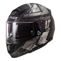 LS2 FF397 Vector Evo Hunter Motorcycle Helmet - Matte Black/Titanium