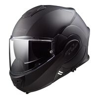 LS2 Ff399 Valiant Motorcycle Helmet Mat Black Noir Large Flip Front