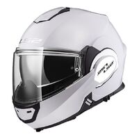 LS2 FF399 Valiant Motorcycle Helmet Solid Gloss White 3Xl Flip Front