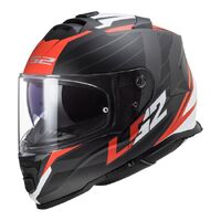 LS2 FF800 Storm Nerv Motorcycle Helmet Matt Black Red 
