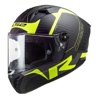 LS2 FF805C Thunder Carbon Racing1 Motorcycle Helmet Matt Hi-Vis/Yel 6K X-Small