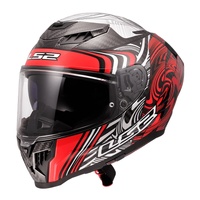 LS2 FF807 Dragon Enthum Helmet - Black/Red