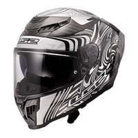 LS2 FF807 Dragon Enthum Helmet - Black/Silver