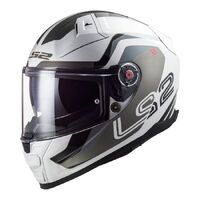 LS2 FF811 Vector 2 Metric Motorcycle Helmet White Tit Slvr 3Xl Hpfc