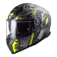 LS2 FF811 Vector II Techbot Motorcycle Helmet - Matte Titanium/Hi-Vis