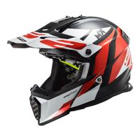 LS2 MX437J Fast Evo Strike Mini Helmet - Black/White/Red