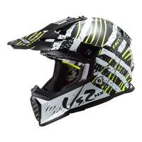 LS2 MX437 Fast Evo Verve Motorcycle Helmet - Black/White