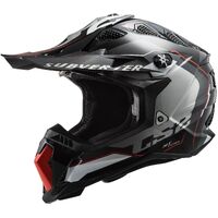 LS2 MX700 Subverter Evo Arched Helmet - Black/Titanium/Silver