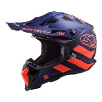 LS2 MX700 Subverter Evo Cargo Helmet - Matte Blue/Fluro Orange