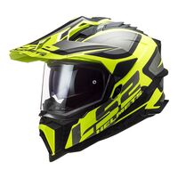 LS2 MX701 Explorer Alter Helmet - Matte Black/Hi-Vis Yellow