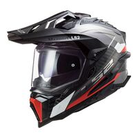 LS2 Mx701 Explorer Motorcycle Helmet Carbon Frontier Tit Red 