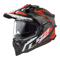 LS2 MX701 Explorer Spire Helmet - Black/Titanium/Red