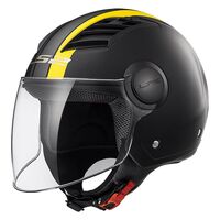 LS2 OF562 Airflow-L Metropolis Helmet - Matte Black/Yellow