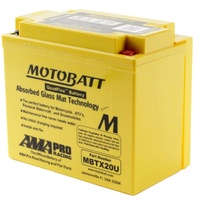 MBTX20U Motorcycle Battery Motobatt Quadflex 12V