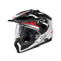 N-702X Bungee Motorcycle Helmet White/Black/Red 39 XXL