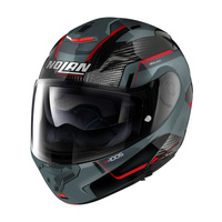 Nolan X-1005 UC Flip Up Motorcycle Helmet Undercover Carbon Grey-Red