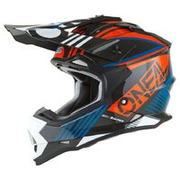 O'Neal 2022 Youth 2 SRS Rush V.22 Motorcycle Helmet - Orange/Blue