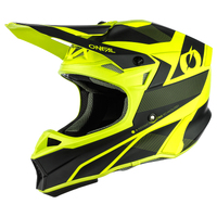 O'Neal 2022 Adult 10 SRS Compact Motorcycle Helmet  -  Black/Neon Yellow