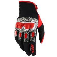 100% Derestricted Motorcycle Gloves - Black/White/Red