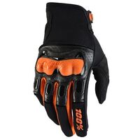 100% Derestricted Motorcycle Gloves Small - Black/Orange