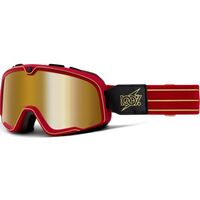 100% Barstow Cartier True Motorcycle Goggle - Gold Lens