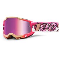 100% Accuri2 Off Road Motorcycle  Goggle Donut Pink Mirror Lens