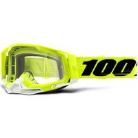 100% Racecraft 2 Motorcycle Goggle - Yellow Clear Lens