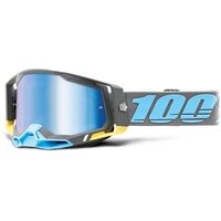 100% Racecraft 2 Trinidad Off Road Motorcycle Goggle - Mirror Blue Lens