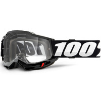 100% Accuri 2 Clear Lens Off Road Motorcycle Goggle - Black