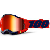 100% Accuri2 Off Road Motorcycle  Goggle Kearny Mirror Red Lens