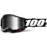 100% Accuri2 Off Road Motorcycle  Goggle Black Mirror Silver Lens