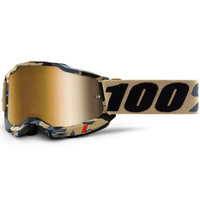 100% Accuri2 Off Road Motorcycle  Goggle Tarmac True Gold Lens