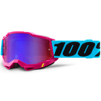 100% Accuri2 Off Road Motorcycle  Goggle Lefleur Mirror Red/Blue Lens