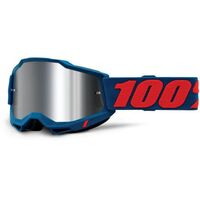 100% Accuri2 Off Road Motorcycle  Goggle Odeon Flash Silver Lens